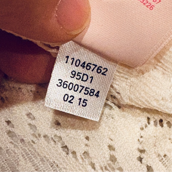 Victorias Secret Ivory Cream Lace Kimono Cover Up Womens Medium Large Fringe - Picture 15 of 16